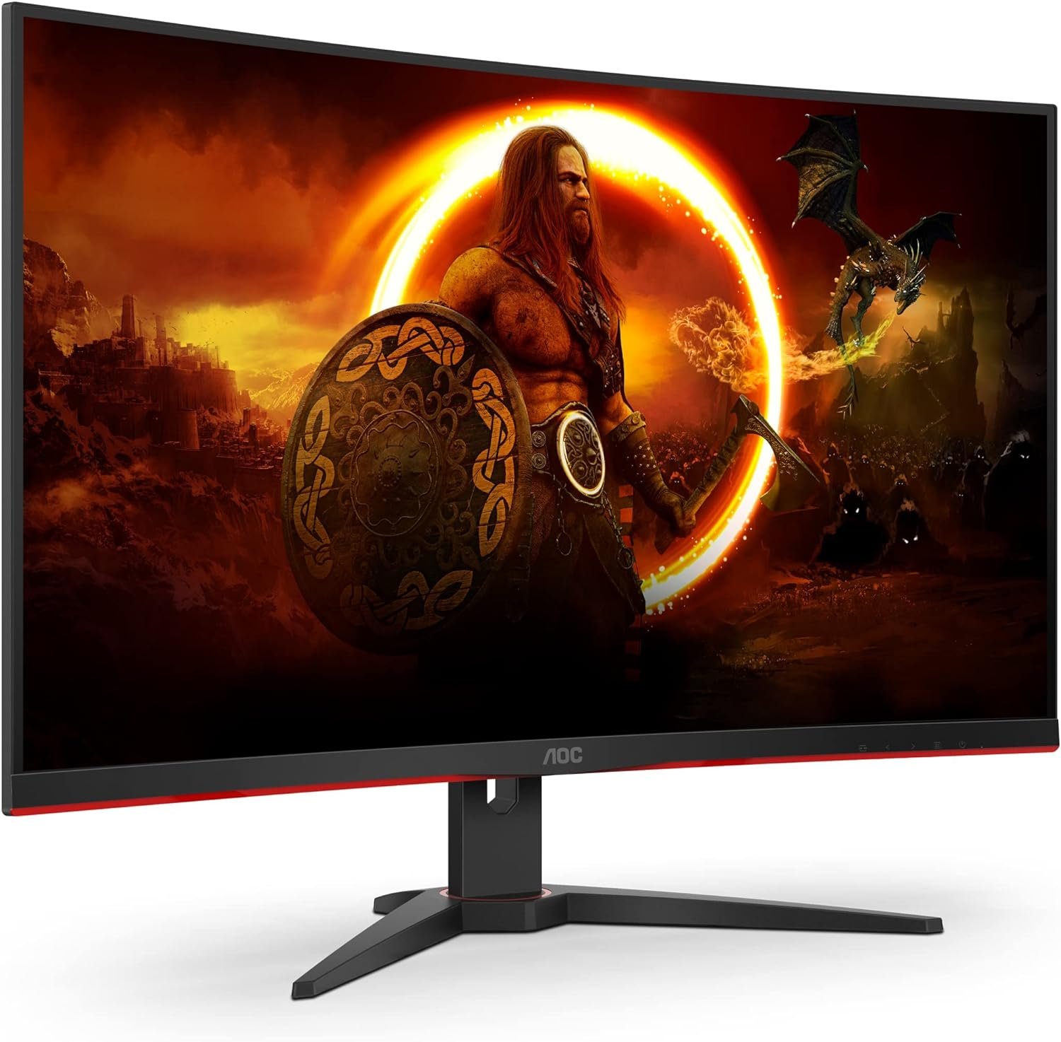 AOC 27G15 27 Gaming Monitor, Full HD 1920x1080, 180Hz 1ms, 1x HDMI 2.0, 1x Display Port, AMD FreeSync, HDR10, Pivot  Height Adjustable, Console Gaming Ready, Xbox PS5 Switch, 3-Year Zero-Bright-Dot