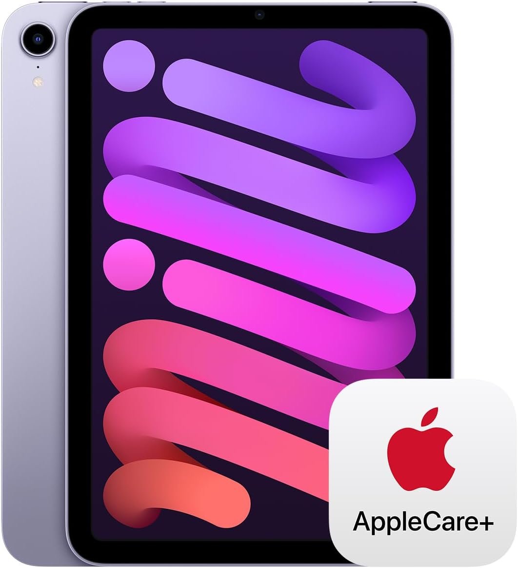 Apple iPad Mini (6th Generation): with A15 Bionic chip, 8.3-inch Liquid Retina Display, 64GB, Wi-Fi 6, 12MP front/12MP Back Camera, Touch ID, All-Day Battery Life – Space Gray