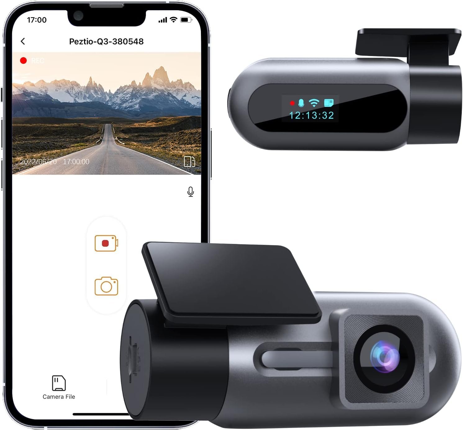 ARIFAYZ Dash Cam WiFi FHD 1080P Car Camera, Front Dash Camera for Cars, Mini Dashcams for Cars with Night Vision, 24 Hours Parking Mode, WDR, Loop Recording, G-Sensor, APP, Support 128GB Max