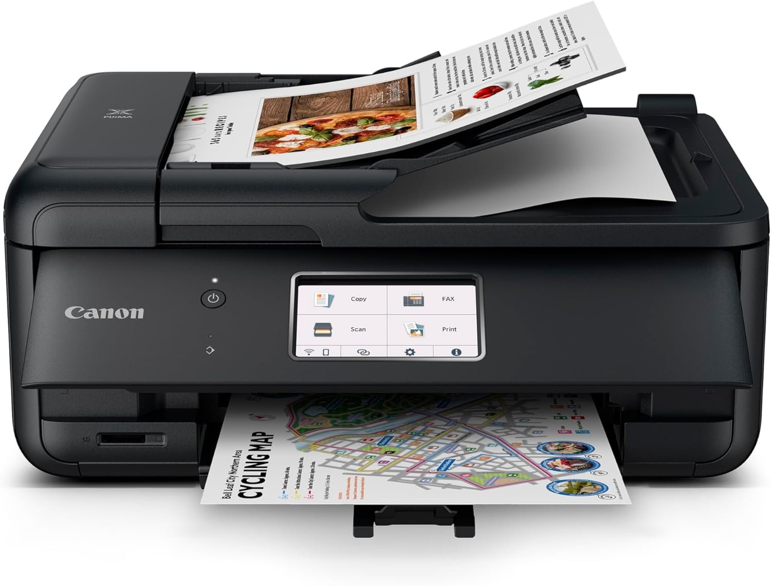 Canon PIXMA TR8620a - All-in-One Printer Home Office|Copier|Scanner|Fax|Auto Document Feeder | Photo, Document | Airprint (R), Android, Black, Works with Alexa