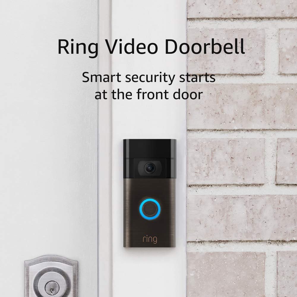 Certified Refurbished Ring Video Doorbell – 1080p HD video, improved motion detection, easy installation – Satin Nickel