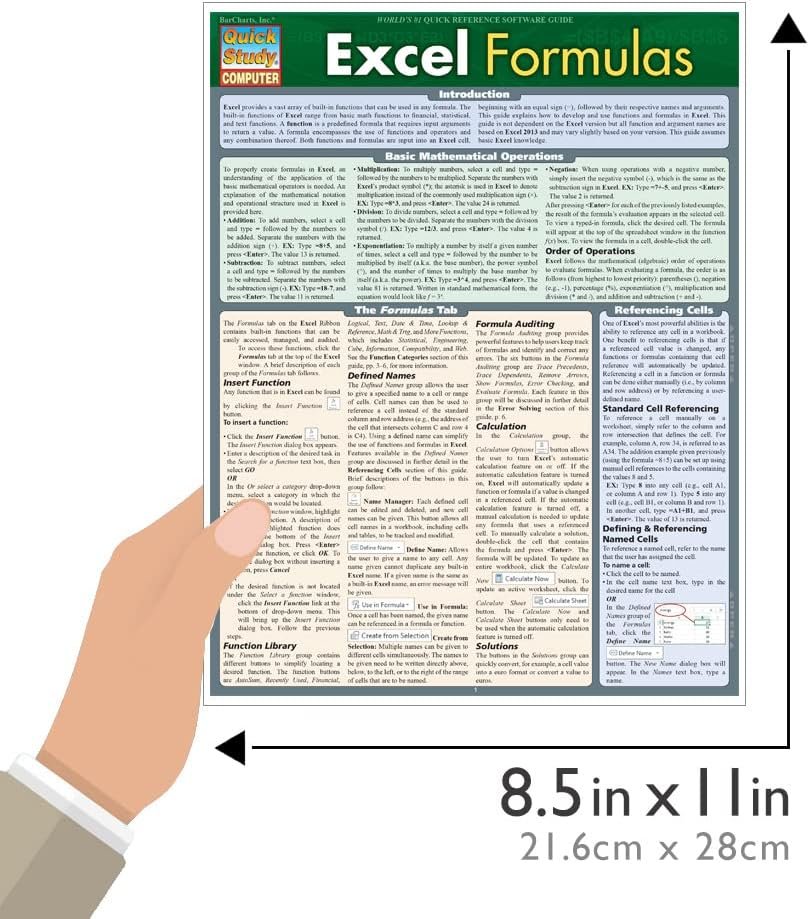 Excel Formulas (Quick Study Computer)