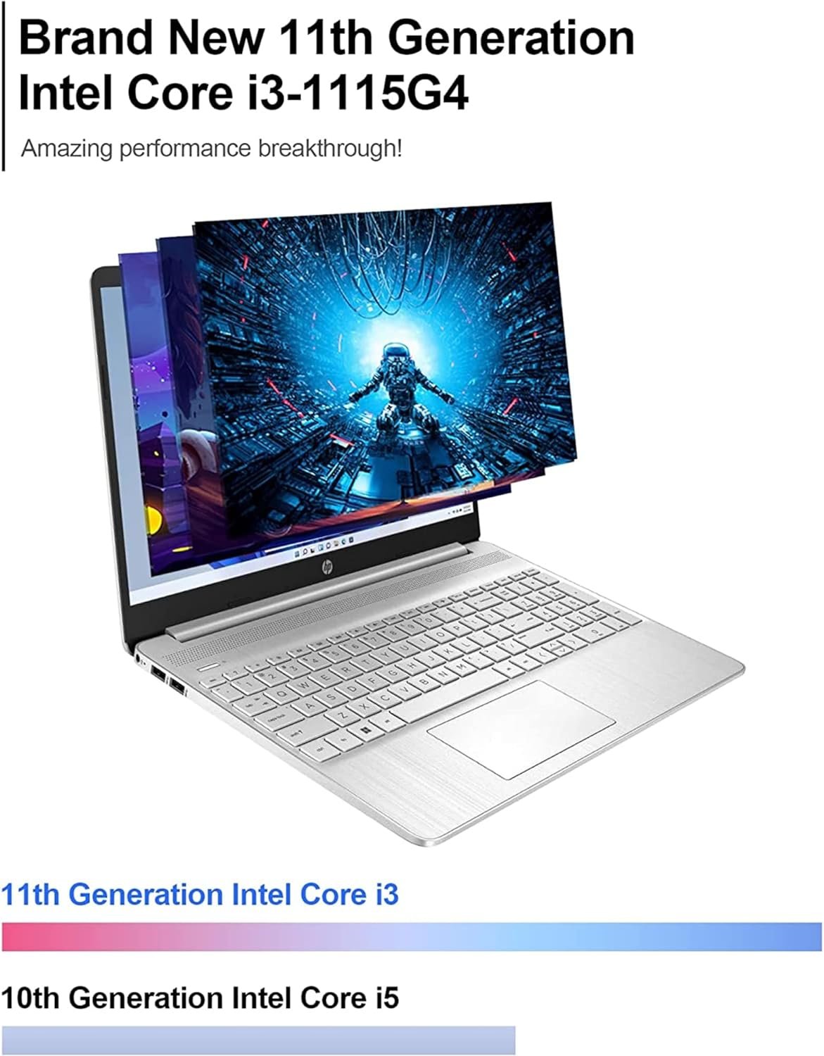 HP Newest Pavilion 15.6 HD Touchscreen Anti-Glare Laptop, 16GB RAM, 1TB SSD Storage, Intel Core Processor up to 4.1GHz, Up to 11 Hours Long Battery Life, Type-C, HDMI, Windows 11 Home, Silver