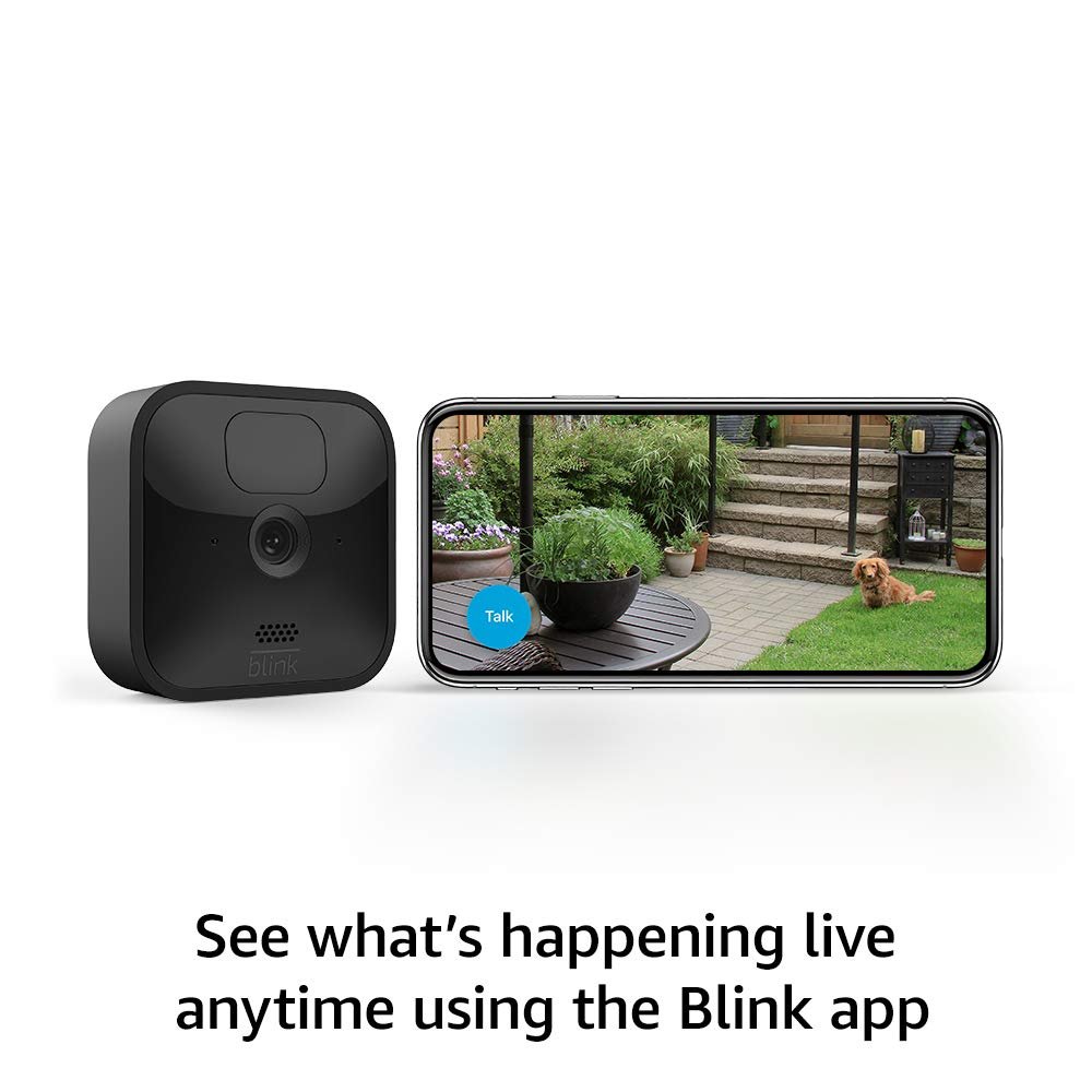 Like-new Blink Outdoor - wireless, weather-resistant HD security camera, two-year battery life, motion detection, set up in minutes – 2 camera kit