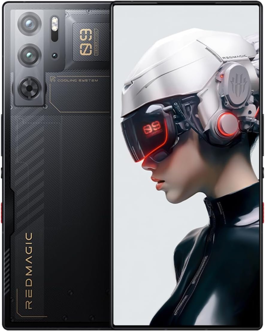 REDMAGIC 9 Pro Smartphone 5G, 120Hz Gaming Phone, 6.8 Full Screen, Under Display Camera, 6500mAh Android Phone, Snapdragon 8 Gen 3, 16+512GB, 80W Charger, Dual-Sim, US Unlocked Cell Phone Transparent