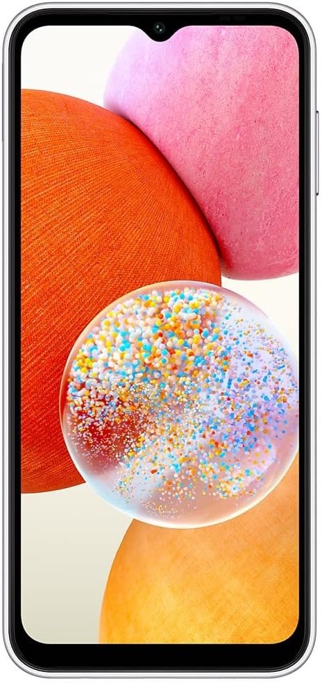 SAMSUNG Galaxy A14 (128GB, 4GB) 6.6, Android 13, 5000mAh Battery, 50MP Triple Camera, Dual SIM 4G Volte GSM Unlocked International Model A145M/DS (w/ 256GB SD, Silver)