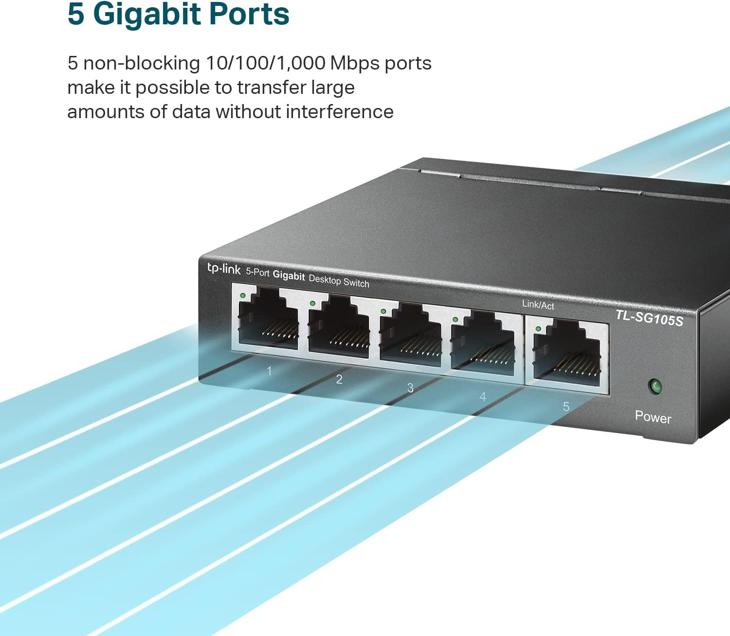 TP-Link 16 Port Gigabit Ethernet Network Switch, Desktop/ Wall-Mount, Fanless, Sturdy Metal w/ Shielded Ports, Traffic Optimization, Unmanaged (TL-SG116) Black