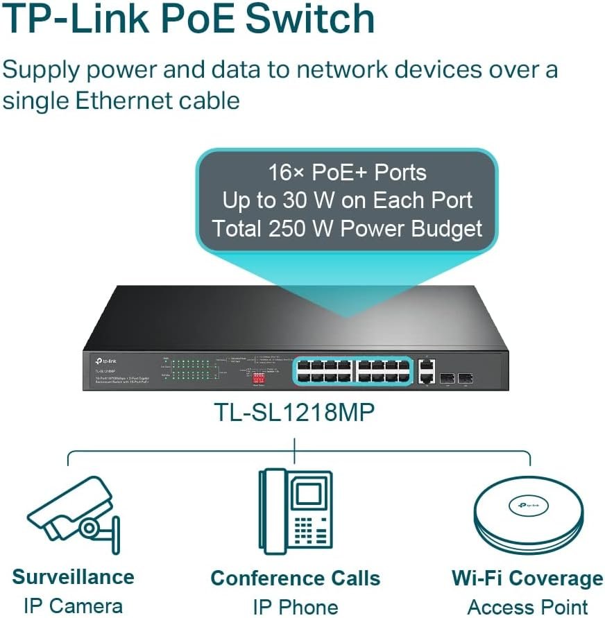 TP-Link TL-SF1005P | 5 Port Fast Ethernet PoE Switch | 4 PoE+ Ports @67W | Desktop | Plug  Play | Sturdy Metal w/ Shielded Ports | Fanless | Extend  Priority Mode