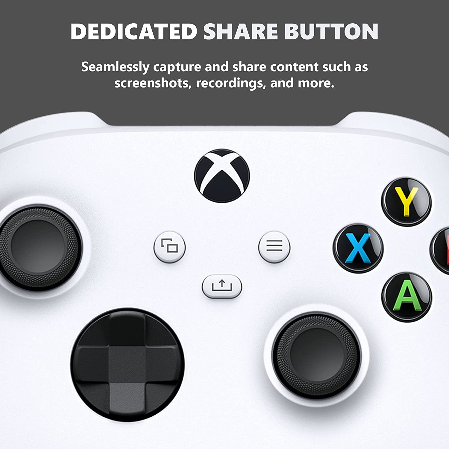 Xbox Core Wireless Gaming Controller – Robot White – Xbox Series X|S, Xbox One, Windows PC, Android, and iOS