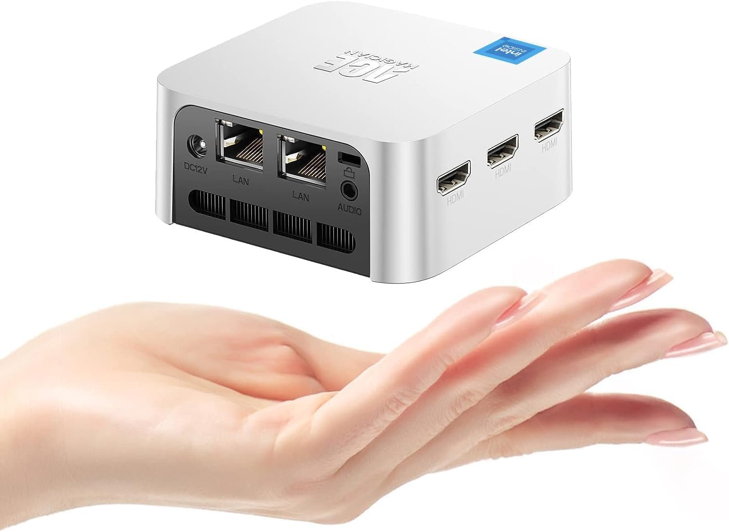 ACEMAGICIAN Mini PC Computer Win 11Pro, Intel 12th Gen N95 (up to 3.4GHz) 16GB LPDDR5 512GB M.2 SSD Desktop Computers， Micro PC Support 4K UHD, Dual Gigabit Ethernet,3 HDMI,2.4G/5G WiFi, BT4.2