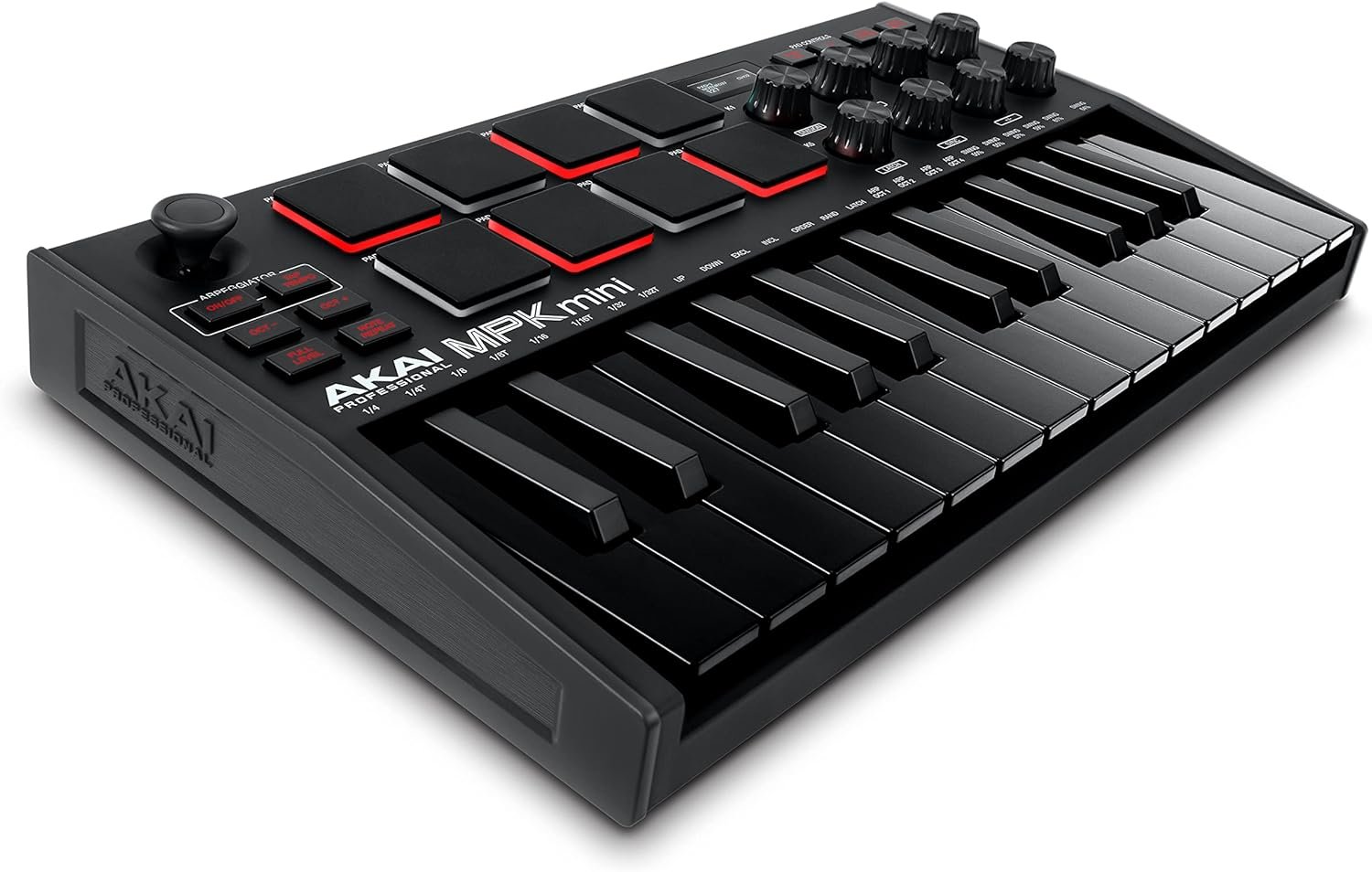 AKAI Professional MPK Mini MK3 - 25 Key USB MIDI Keyboard Controller With 8 Backlit Drum Pads, 8 Knobs and Music Production Software included, Black