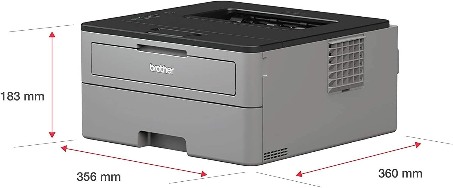 Brother HL-L2400D Compact Monochrome Laser Printer with Duplex Printing, USB Connection, Black  White Output