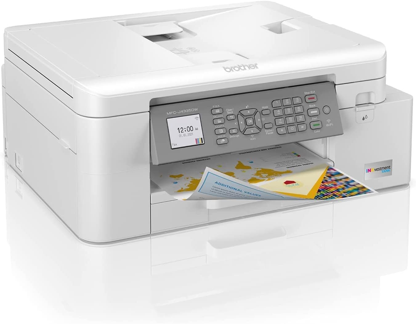 Brother MFC-J4335DW INKvestment Tank All-in-One Printer with Duplex and Wireless Printing Plus Up to 1-Year of Ink in-Box