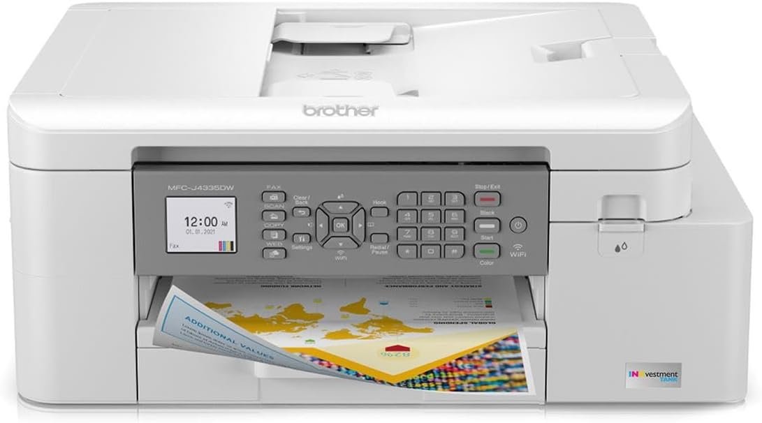 Brother MFC-J4335DW INKvestment Tank All-in-One Printer with Duplex and Wireless Printing Plus Up to 1-Year of Ink in-Box