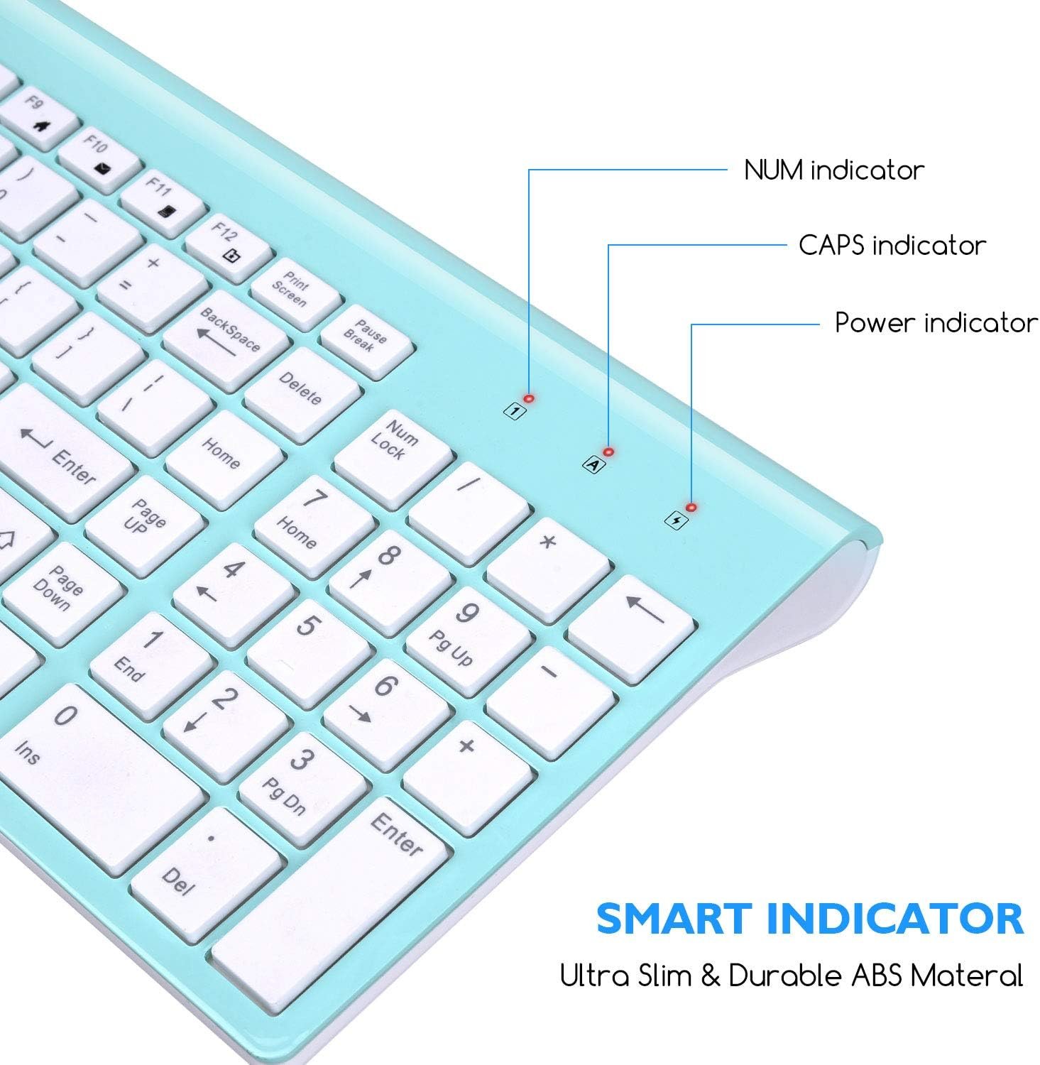 cimetech Wireless Keyboard and Mouse Combo, Compact Full Size Wireless Computer Keyboard and Mouse Set 2.4G Ultra-Thin Sleek Design for Windows, Computer, Desktop, PC, Notebook, Laptop - Grey