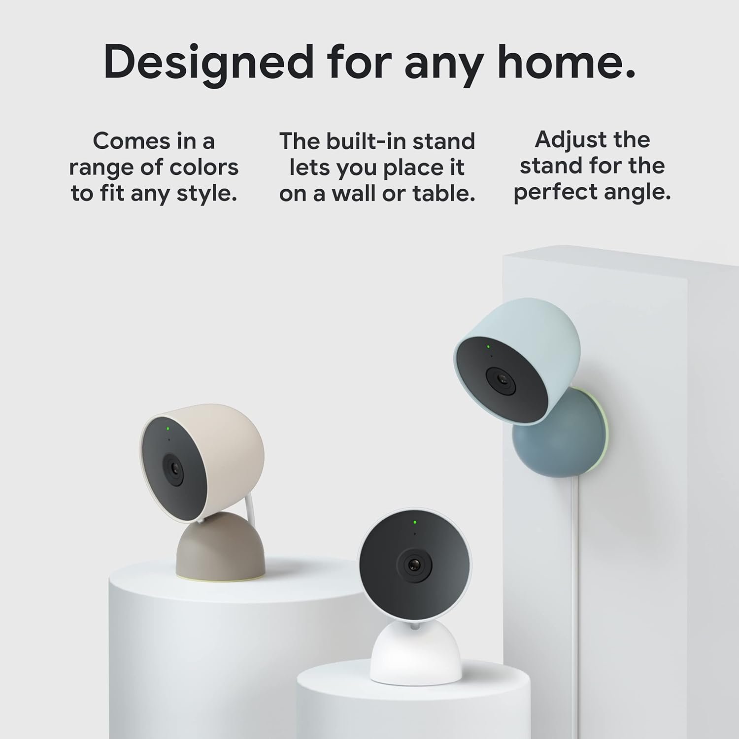 Google indoor Nest Security Cam 1080p (Wired) - 2nd Generation - Snow