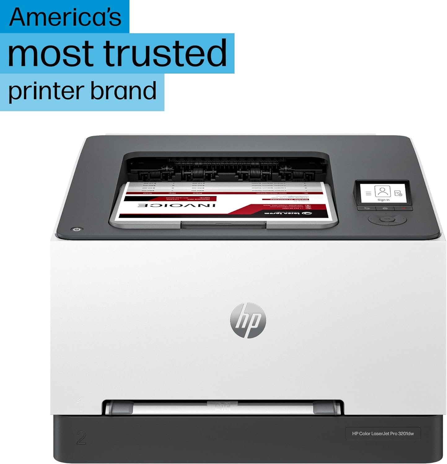 HP Color LaserJet Pro M255dw Wireless Laser Printer, Remote Mobile Print, Duplex Printing, Works with Alexa (7KW64A), White