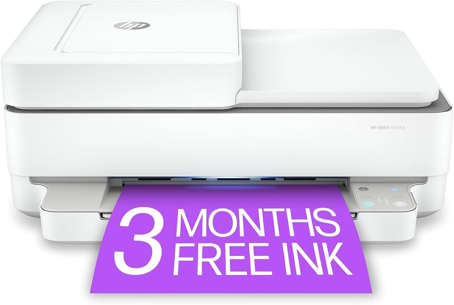 HP ENVY 6455e Wireless Color Inkjet Printer, Print, scan, copy, Easy setup, Mobile printing, Best for home, Instant Ink with HP+ (3 months included),white