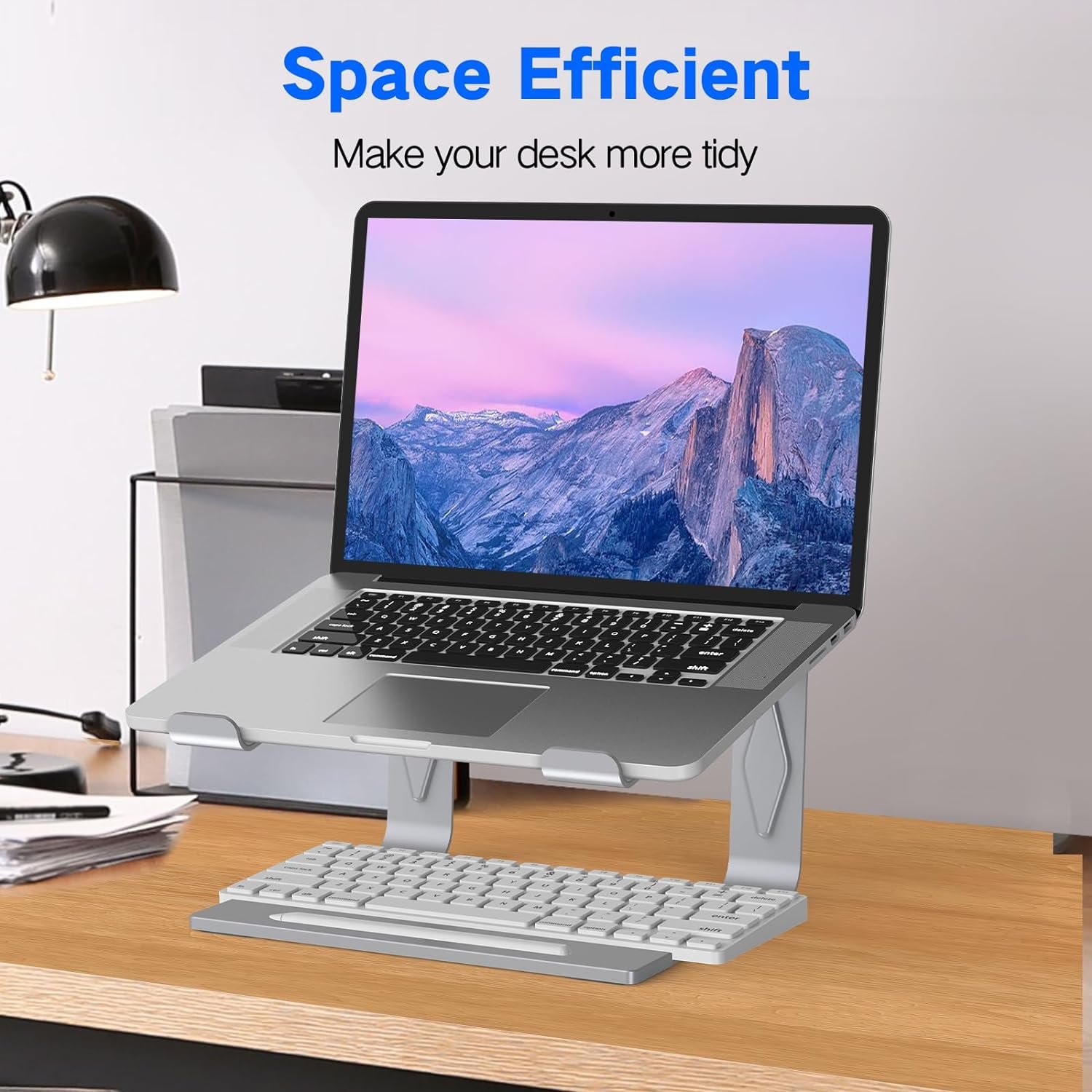 Laptop Stand for Desk, Metal Laptop Riser Holder, Removable Notebook Stand Ventilated Cooling Computer Stand Compatible with 10-15.6” Laptops