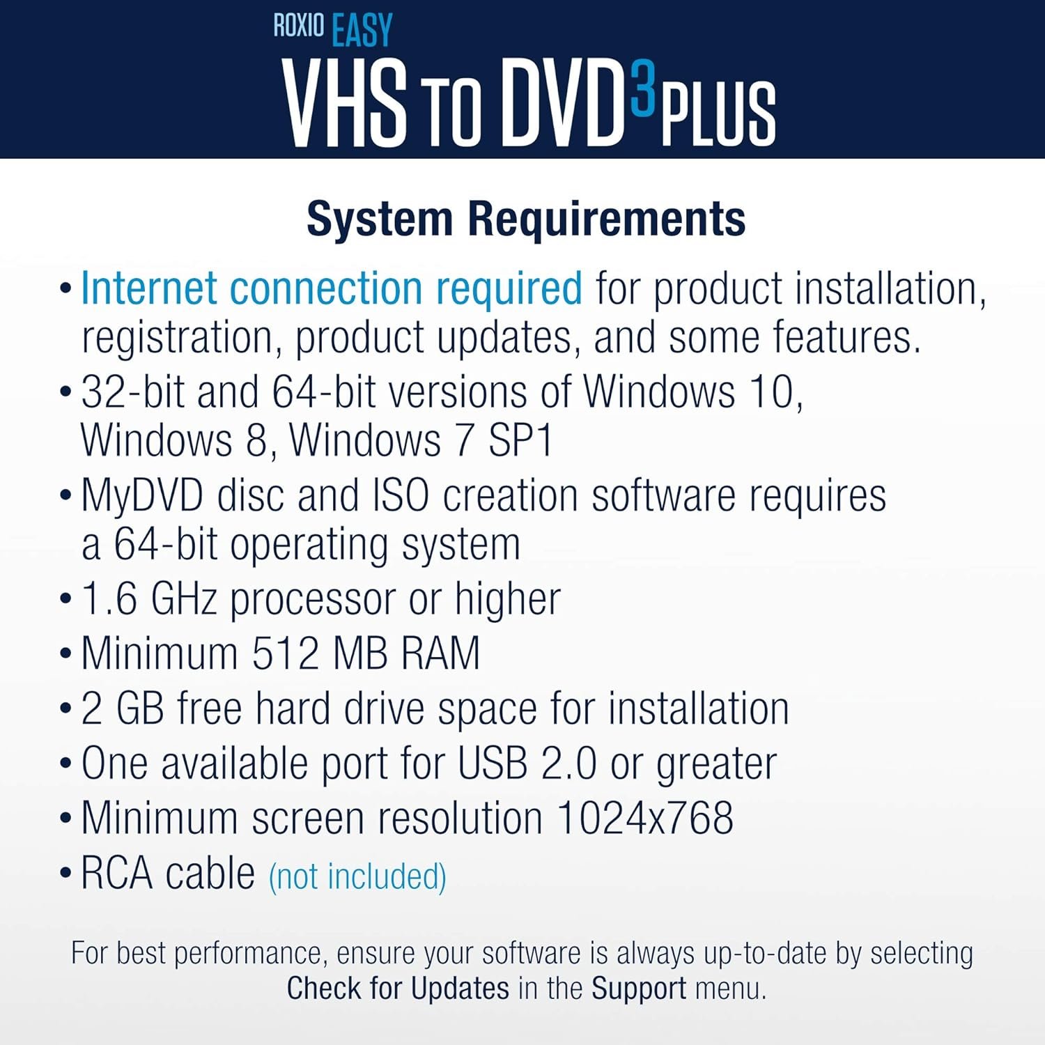 Roxio Easy VHS to DVD 3 Plus | VHS, Hi8, V8 Video to DVD or Digital Converter | Amazon Exclusive 2 Bonus DVDs [Windows]