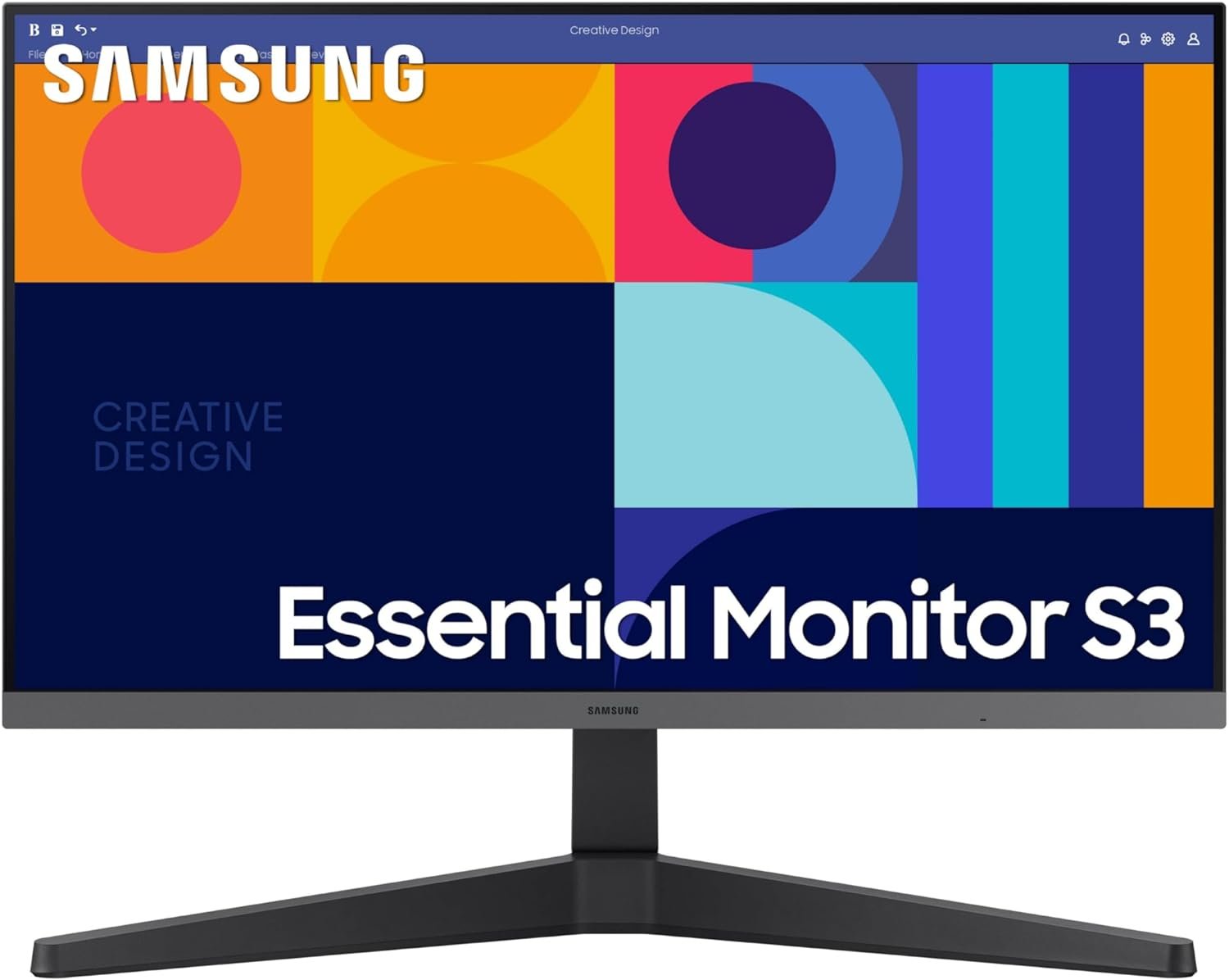 SAMSUNG 24-Inch S33GC Series Business Essential Computer Monitor, IPS Panel, Tilt Only Display Stand, 100Hz, HDMI and DisplayPort, AMD FreeSync, Advanced Eye Care, LS24C332GANXZA, 2023