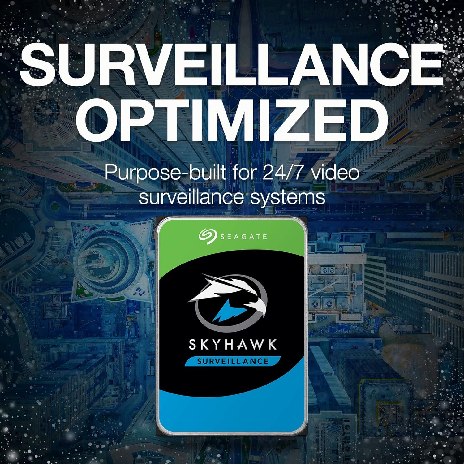 Seagate Skyhawk 4TB Video Internal Hard Drive HDD – 3.5 Inch SATA 6Gb/s 64MB Cache for DVR NVR Security Camera System with Drive Health Management and in-House Rescue Services (ST4000VXZ16/016)