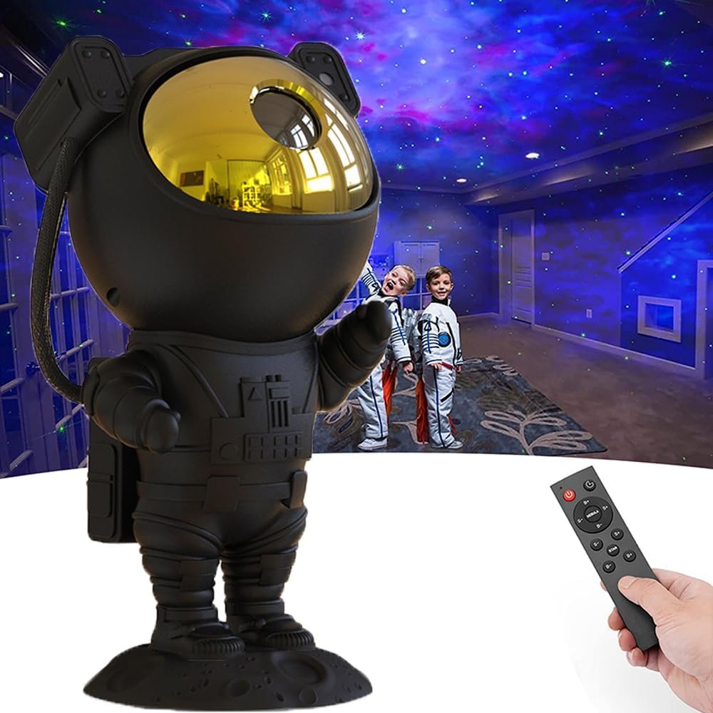 SFOUR Star Projector,Galaxy Night Light,Astronaut Starry Nebula Ceiling LED Lamp with Timer and Remote, Gift for Kids Adults for Bedroom, Birthdays,Christmas, Valentines Day.(Black Gold)