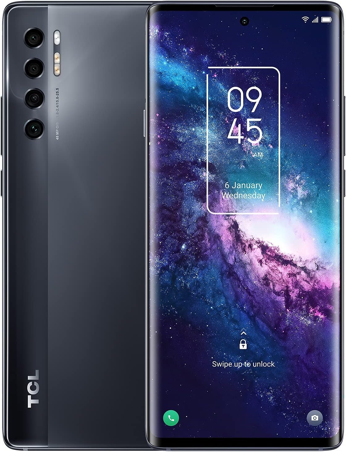 TCL 20 Pro 5G Unlocked Smartphone with 6.67 inch AMOLED FHD+ Display, 48MP OIS Quad Camera, 6GB+256GB, 4500mAh Battery, US 5G Verizon Cellphone, Moondust Gray, Does not Support Sprint/ATT 5G