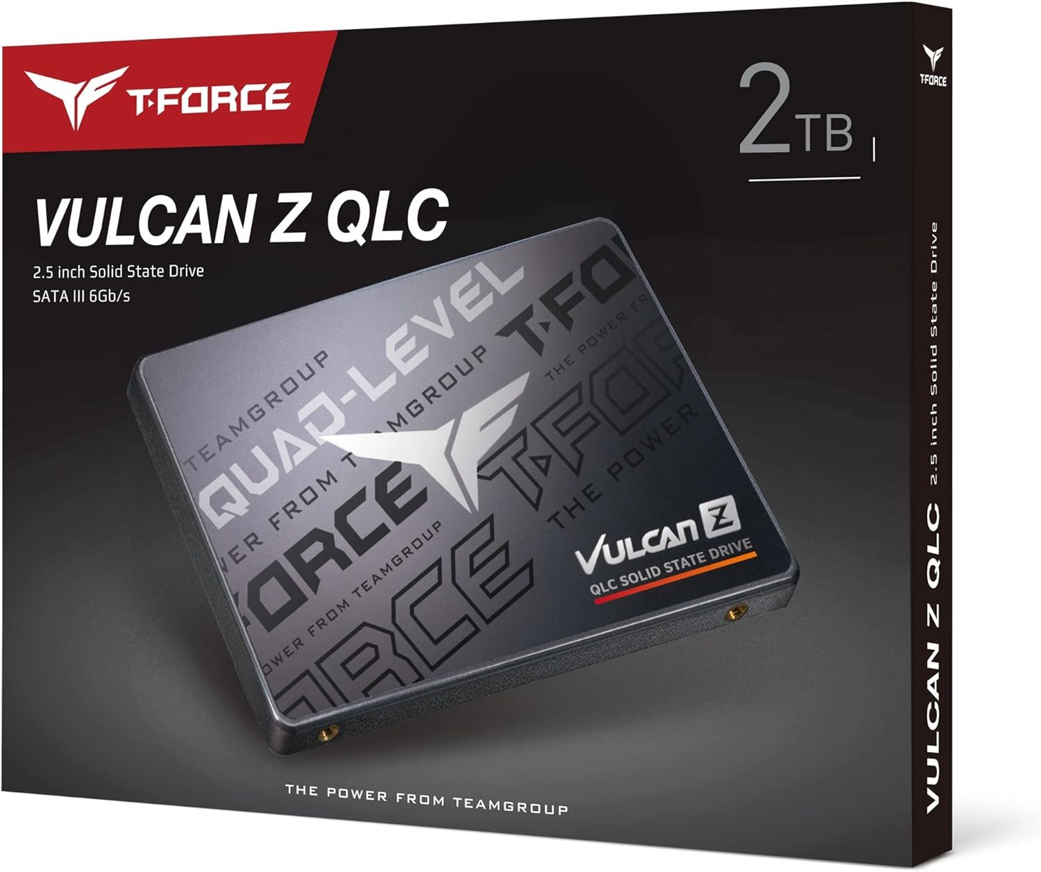 TEAMGROUP T-Force Vulcan Z 1TB SLC Cache 3D NAND TLC 2.5 Inch SATA III Internal Solid State Drive SSD (R/W Speed up to 550/500 MB/s) T253TZ001T0C101