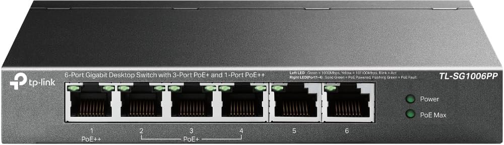 TP-Link TL-SG116P | 16 Port Gigabit PoE Switch | 16 PoE+ Ports @120W | Plug  Play | Extend, Priority  Isolation Mode | PoE Auto Recovery | Fanless | QoS  IGMP Snooping