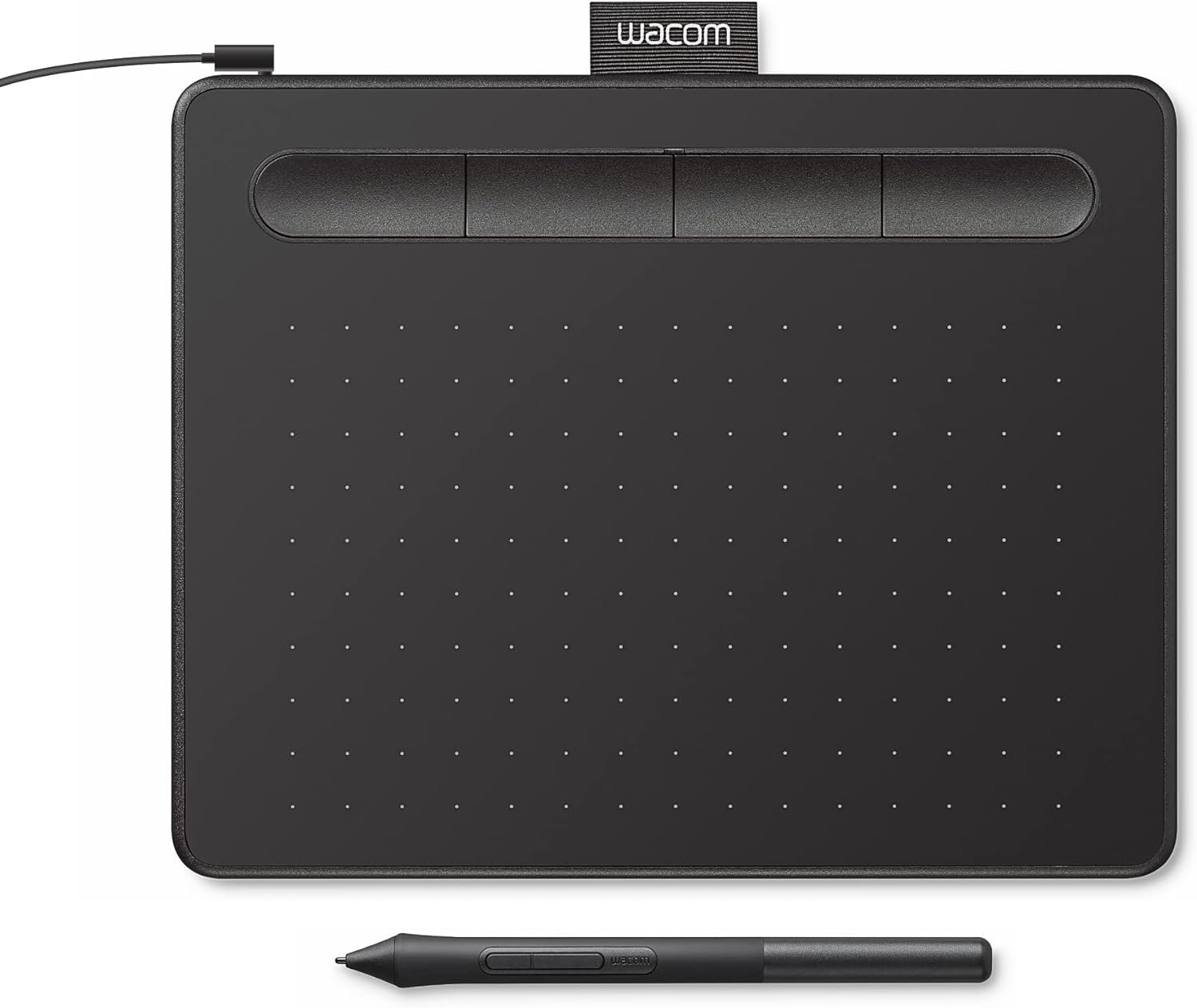 Wacom Intuos Small Graphics Drawing Tablet, includes Training  Software; 4 Customizable ExpressKeys Compatible With Chromebook Mac Android  Windows, photo/video editing, design  education,Black