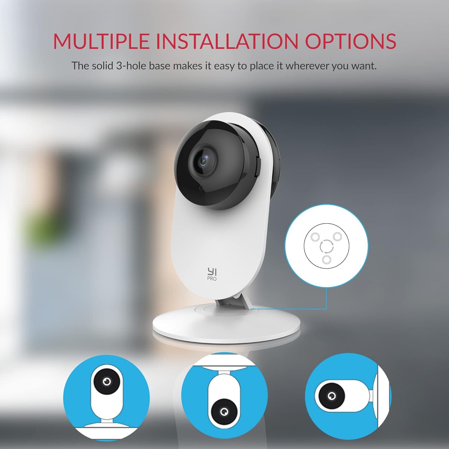 YI Pro 2K Home Security Camera, 2.4Ghz Indoor Camera with Person, Vehicle, Animal Smart Detection, Phone App for Baby, Pet, Dog Monitoring, Compatible with Alexa and Google Assistant 2Packs