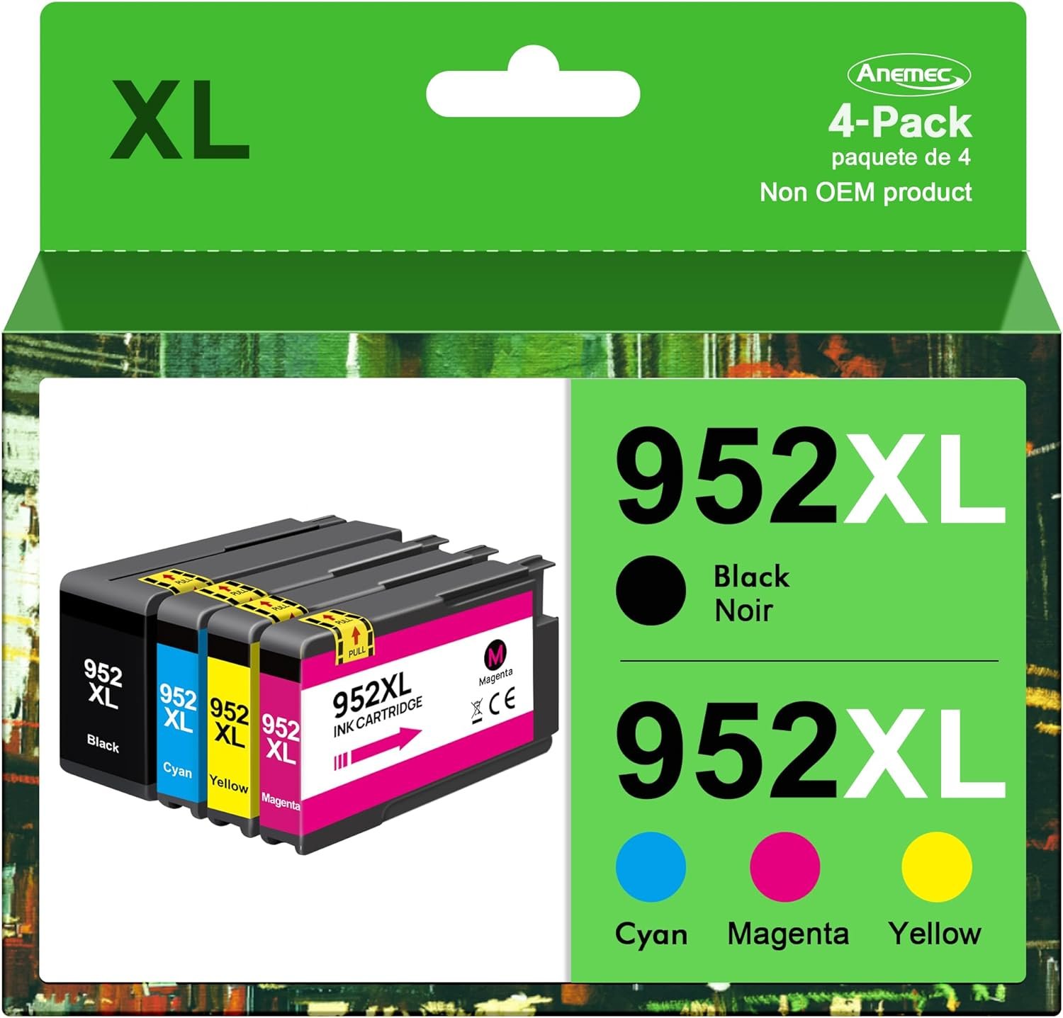 952XL Ink Cartridges Replacement for HP 952XL Ink Cartridges Combo Pack |Used in HP Officejet Pro 8710 7740 8720 8210 8715 8702 7720 8730 8740 8216 8725 8700 Printer (4 Pack)