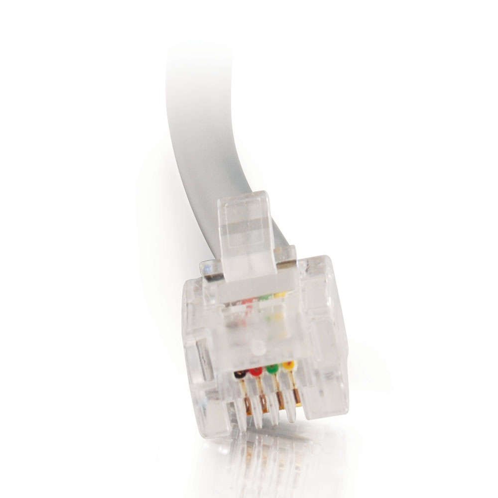 C2G RJ11 Modem Cable For DSL Internet - Connects Phone Jack To Broadband DSL Modems For High Speed Data Transfer - 7ft Long Ethernet Network Cable With Double-Shielding To Reduce Interference - 28721