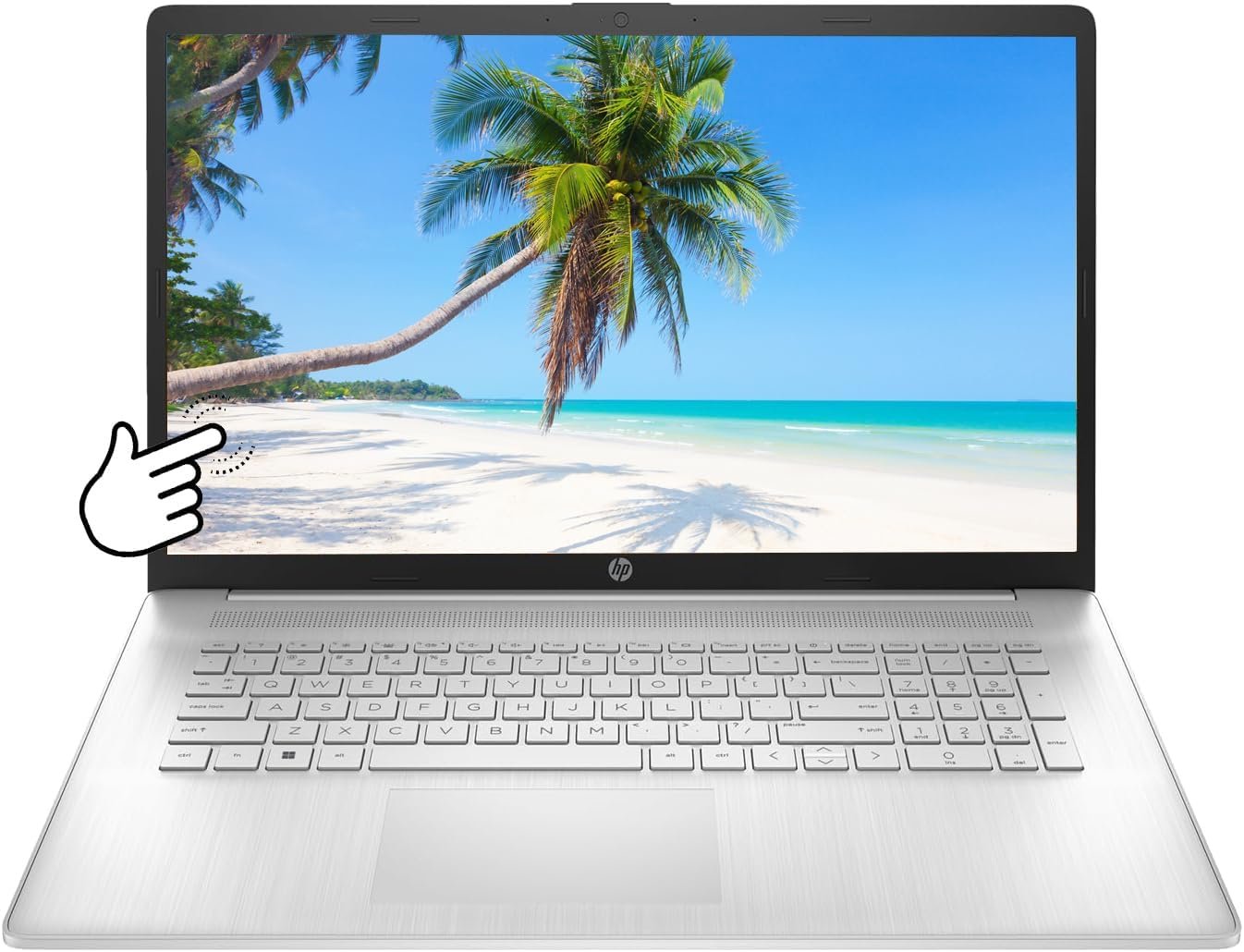 HP 17 Laptop, 17.3” HD+ Display, 11th Gen Intel Core i3-1125G4 Processor, 8GB RAM, 256GB SSD, Wi-Fi, HDMI, Webcam, Windows 11 Home, Silver