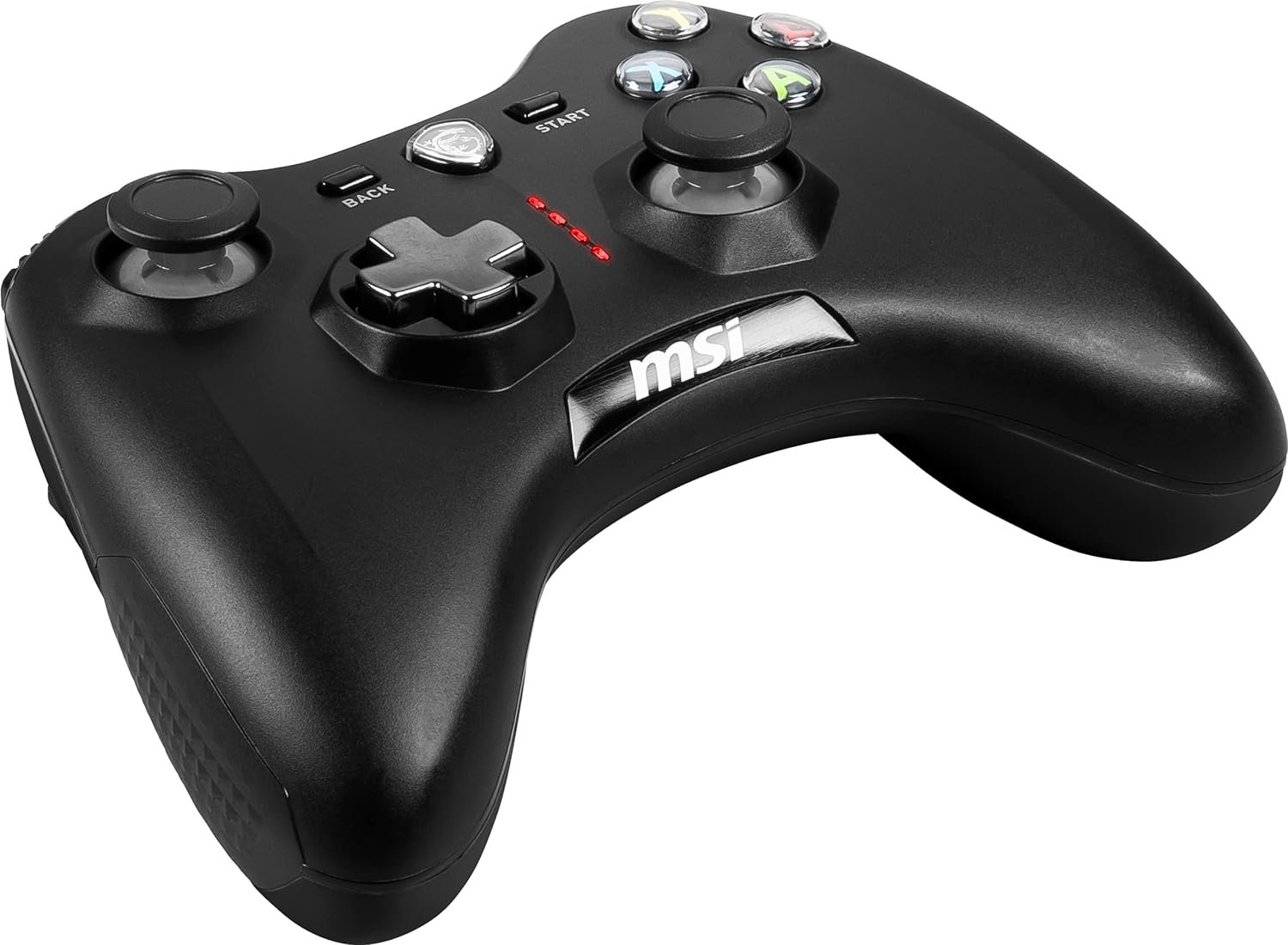 MSI Force GC30V2 Wireless Gaming Controller, Dual Vibration Motors, Dual Connection Modes, Interchangable D-Pads, Compatible with PC  Android, Black