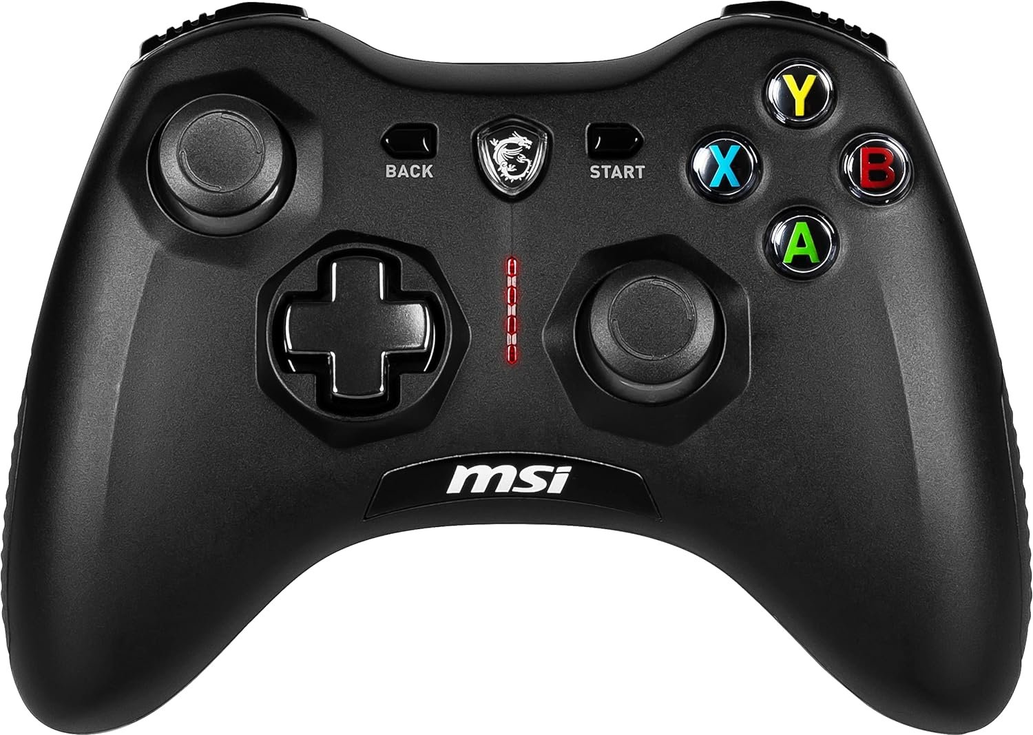 MSI Force GC30V2 Wireless Gaming Controller, Dual Vibration Motors, Dual Connection Modes, Interchangable D-Pads, Compatible with PC  Android, Black