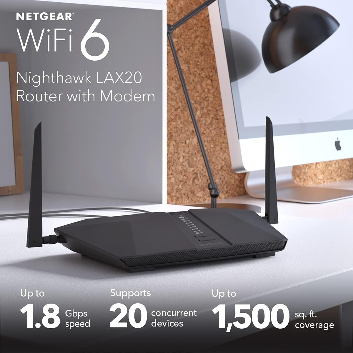 NETGEAR 4G LTE Broadband Modem (LM1200) – Use LTE as a Primary Internet Connection or Failover Solution for Always-On WiFi Certified with ATT, T-Mobile and Verizon