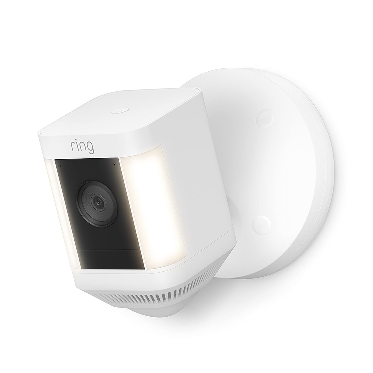 Ring Spotlight Cam Plus, Plug-in | Two-Way Talk, Color Night Vision, and Security Siren (2022 release) - White