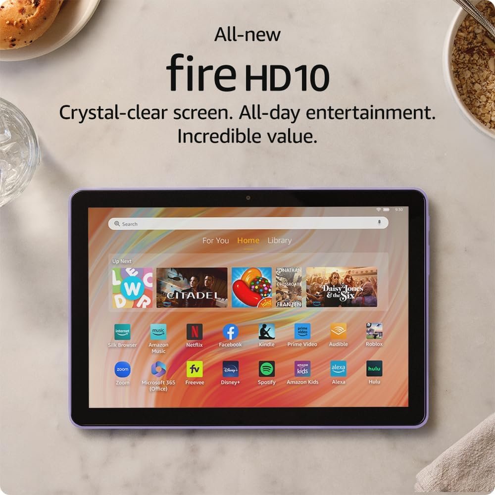 All-new Amazon Fire HD 10 tablet, built for relaxation, 10.1 vibrant Full HD screen, octa-core processor, 3 GB RAM, latest model (2023 release), 32 GB, Black