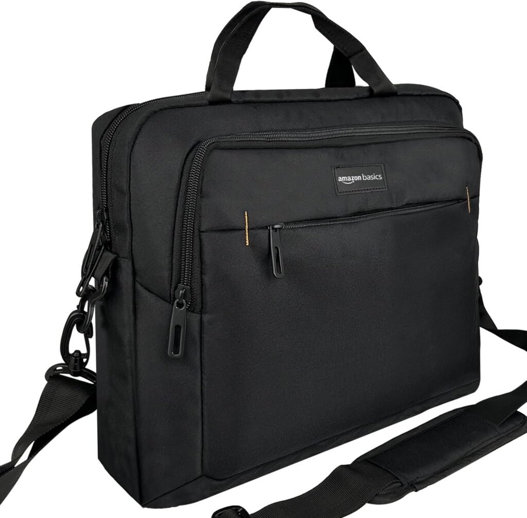 Amazon Basics 15.6-Inch Laptop Computer and Tablet Shoulder Bag Carrying Case,1 Pack , Black