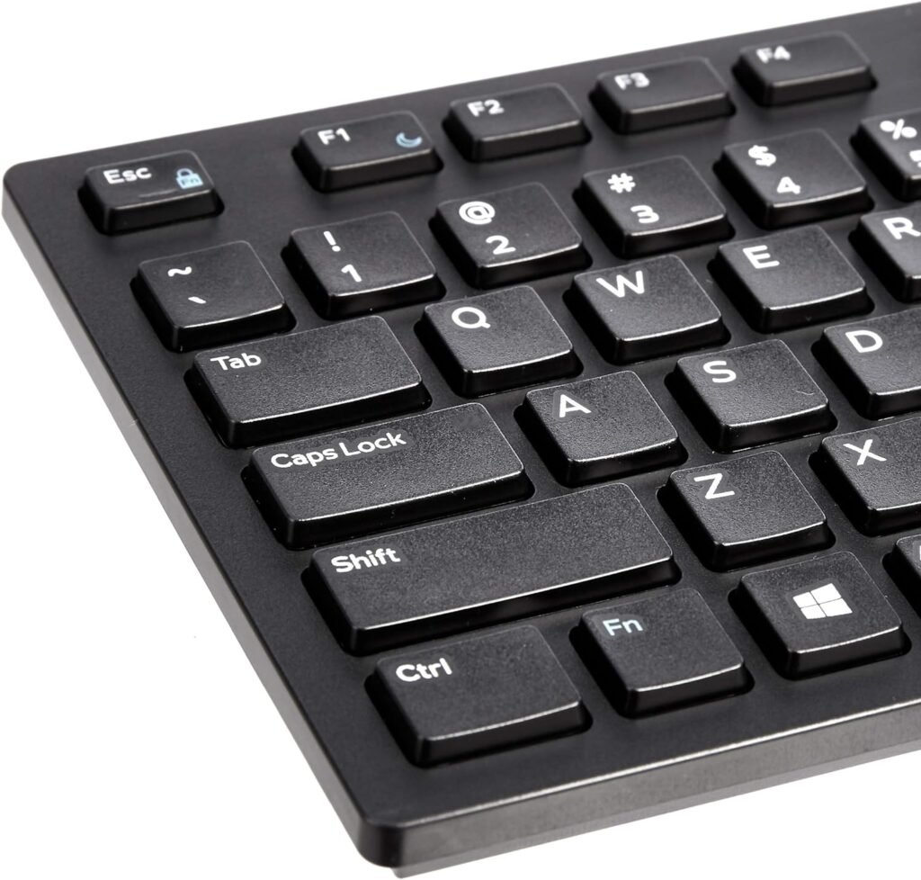 Amazon Basics Low-Profile Wired USB Keyboard with US Layout (QWERTY), Matte Black