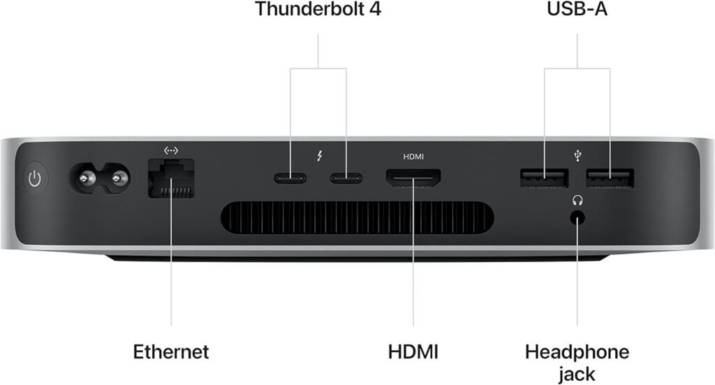 Apple 2023 Mac Mini Desktop Computer M2 chip with 8‑core CPU and 10‑core GPU, 8GB Unified Memory, 256GB SSD Storage, Gigabit Ethernet. Works with iPhone/iPad