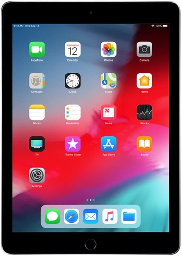 Apple iPad (2018 Model) with Wi-Fi only 32GB Apple 9.7in iPad - Space Gray (Renewed)