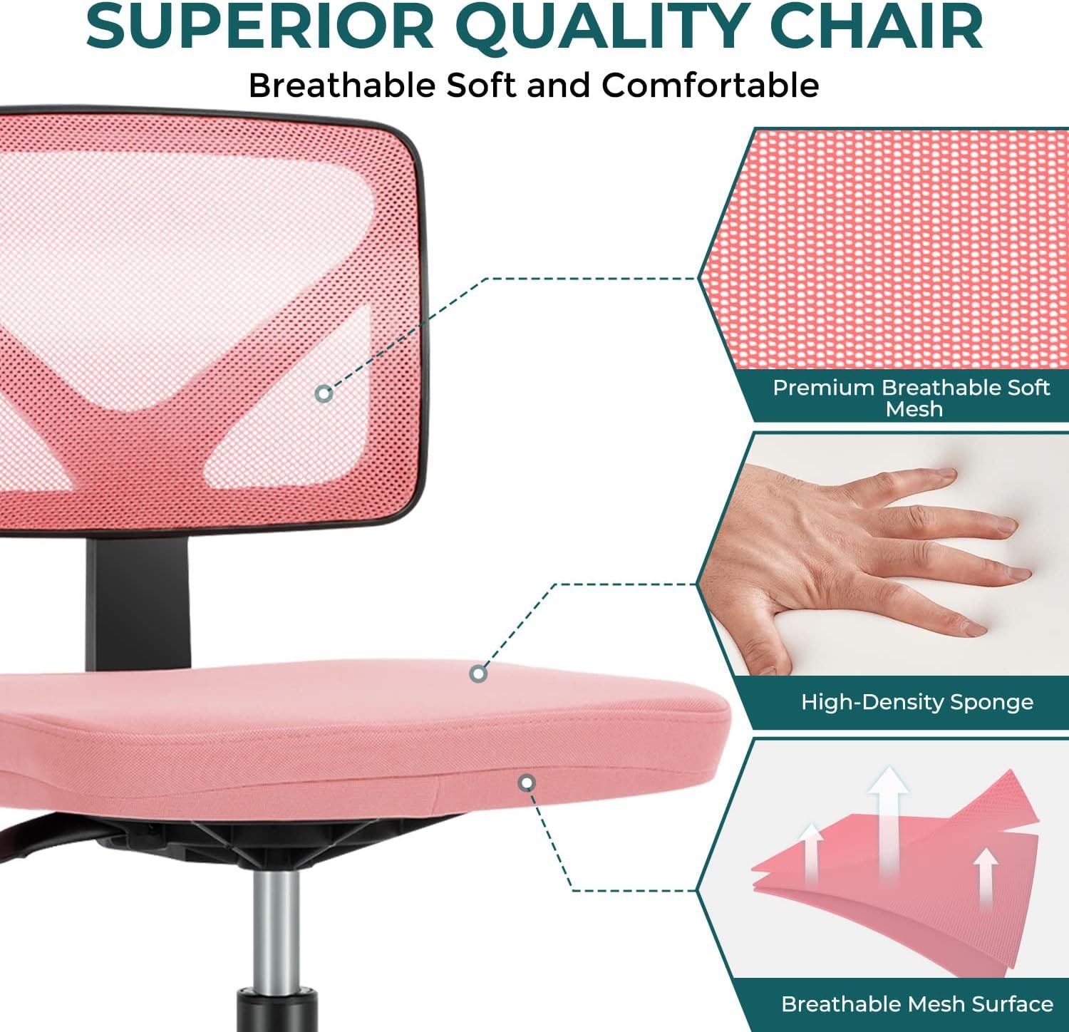 DUMOS Armless Desk Chair Review