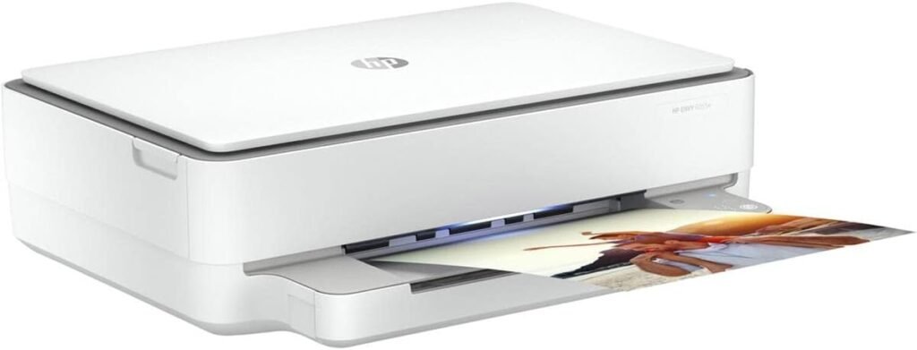 HP ENVY 6055e Wireless Color Inkjet Printer, Print, scan, copy, Easy setup, Mobile printing, Best-for-home, Instant Ink with HP+,white