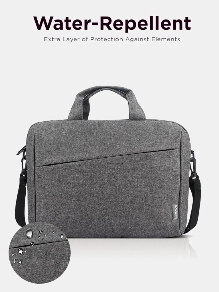 Lenovo Laptop Carrying Case T210, 15.6-Inch Laptop and Tablet, Sleek Design, Durable and Water-Repellent Fabric, Business Casual or School, GX40Q17231 Casual Toploader - Grey