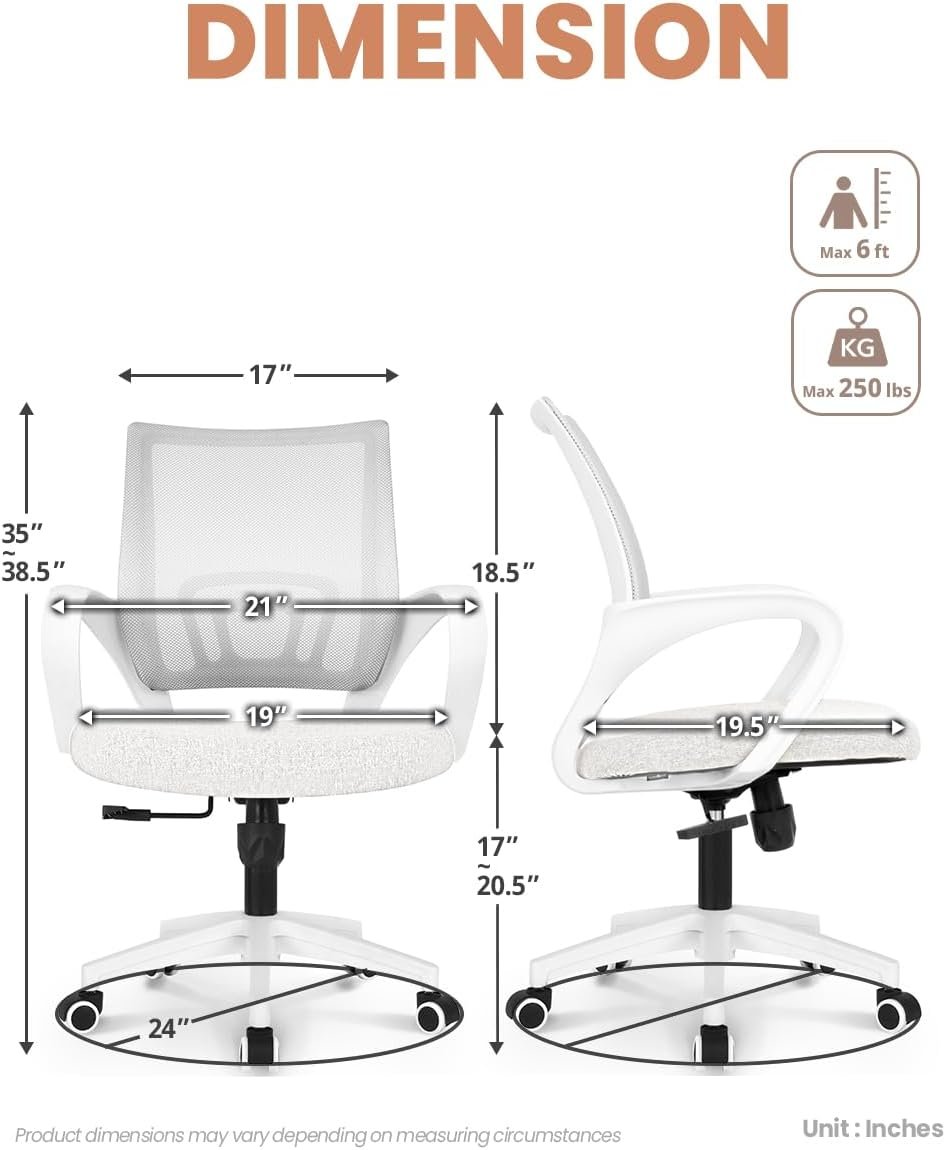 Neo Chair Office Computer Desk Chair Gaming-Ergonomic Mid Ba…