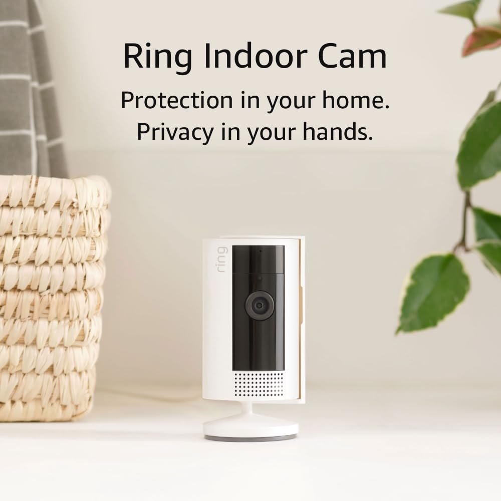 Ring Indoor Cam (2nd Gen) | latest generation, 2023 release | 1080p HD Video  Color Night Vision, Two-Way Talk, and Manual Audio  Video Privacy Cover | White