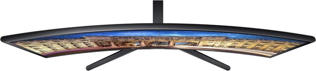 SAMSUNG 27 CF39 Series FHD 1080p Curved Computer Monitor, Ultra Slim Design, AMD FreeSync, 4ms response, HDMI, DisplayPort, VESA Compatible, Wide Viewing Angle, LC27F398FWNXZA, Black